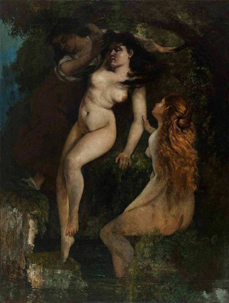 Üç Yüzücü - Gustave Courbet