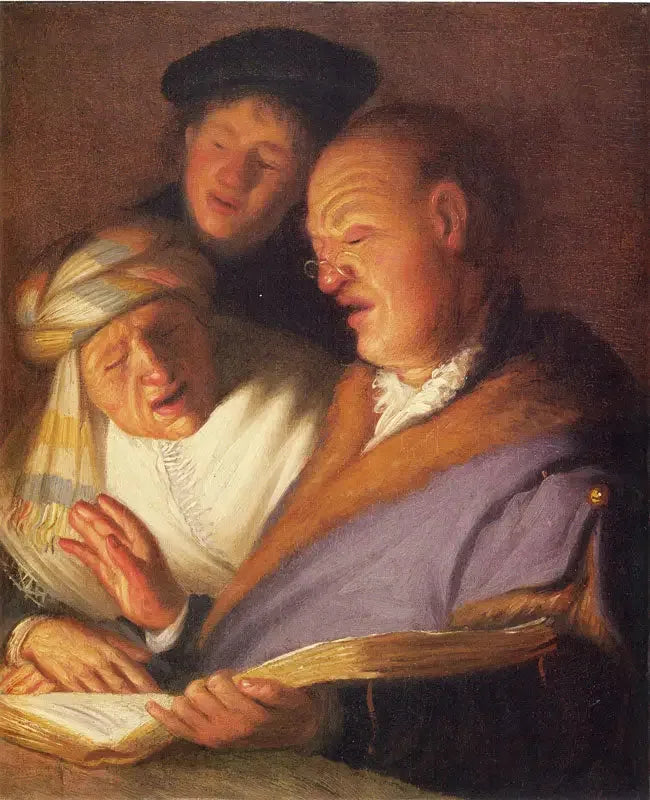 Üç Şarkıcı (İşitme Alegorisi) - Rembrandt