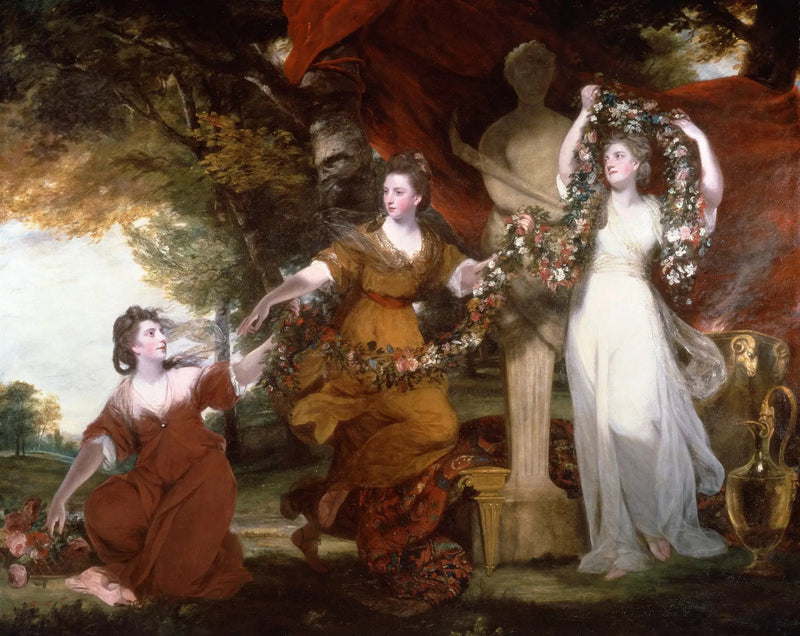 Üç Hanımefendi, Bir Hymen Terimini Süsleyen - Joshua Reynolds