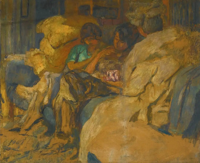Clos Cézanne'de Kanepede Üç Kadın - Édouard Vuillard