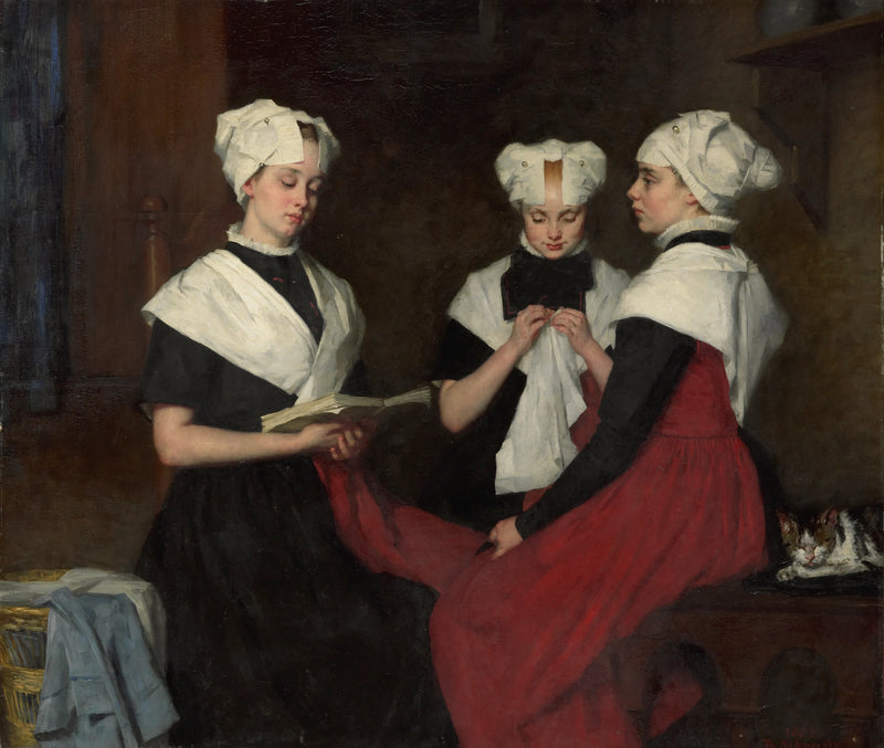 Trois filles du Burgerweeshuis d'Amsterdam - Thérèse Schwartze