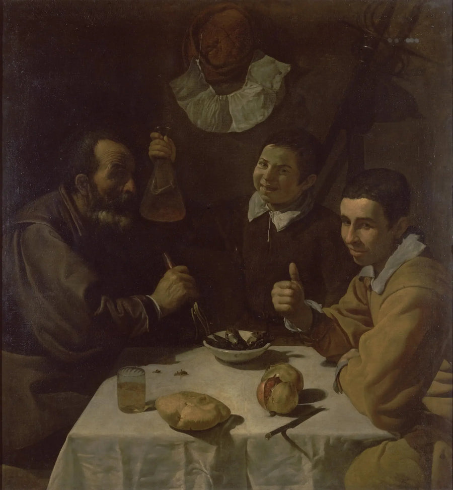 Üç Adam Masada, Öğle Yemeği - Diego Velázquez