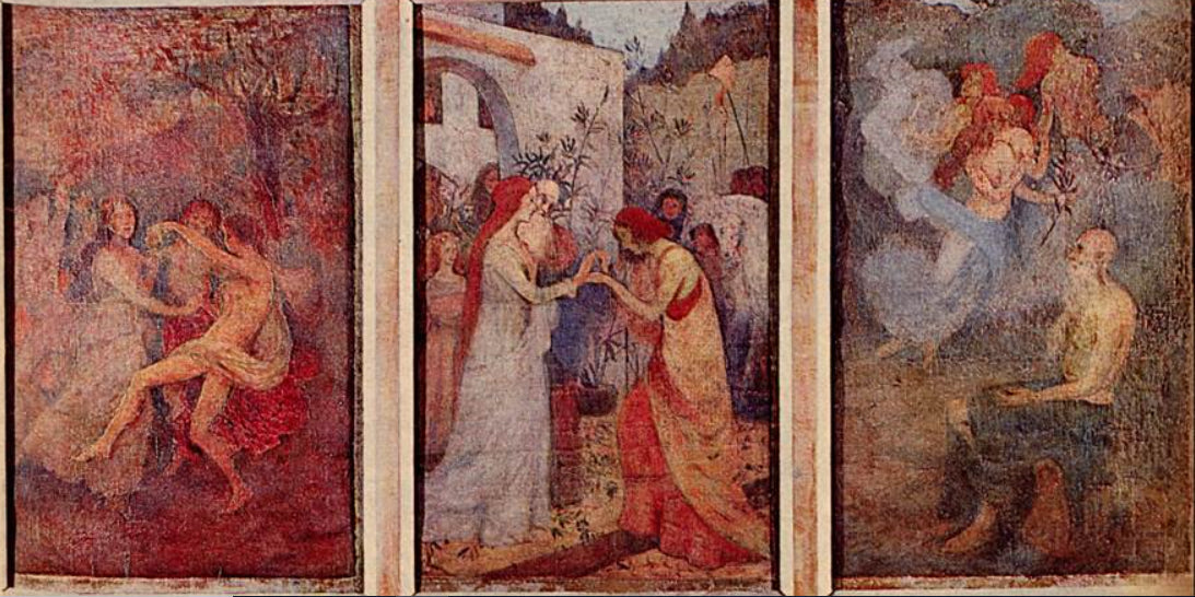 Trois phases de la vie - Tríptico - Eliseu Visconti image 1 reproduction de peinture à l’huile