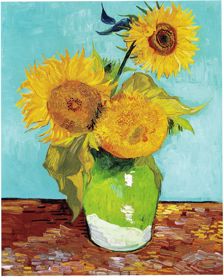 Bir vazoda üç ayçiçeği - Vincent van Gogh