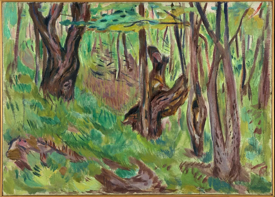 Yazda Kaba Ağaç Gövdeleri - Edvard Munch