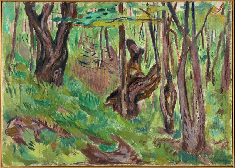 Yazda Kaba Ağaç Gövdeleri - Edvard Munch
