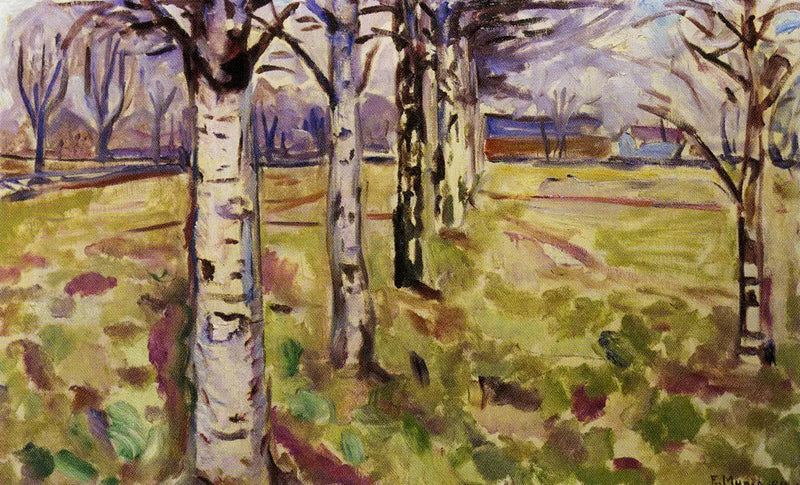 Huş ağaçları - Edvard Munch