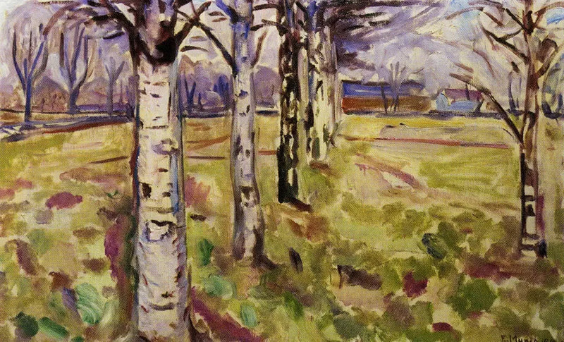 Huş ağaçları - Edvard Munch