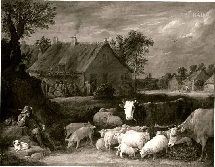 Bir köyde sürü - David Teniers genç