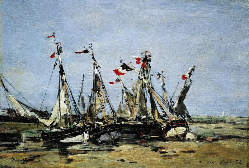 Trouville, gelgit beklerken - Eugène Boudin