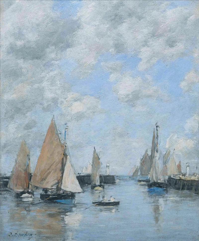 Trouville, yüksek gelgitte iskele - Eugène Boudin
