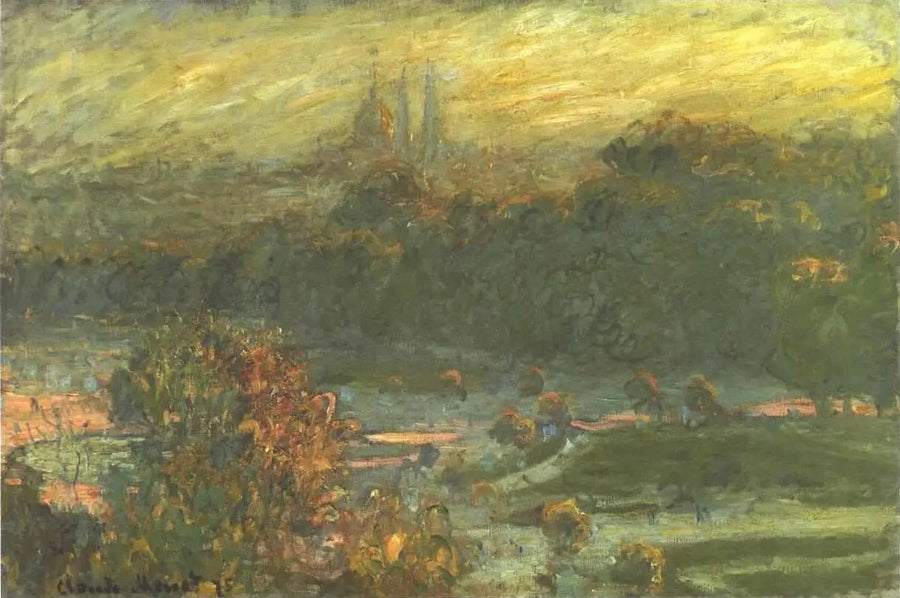 Tuileries, taslak W403 - Claude Monet