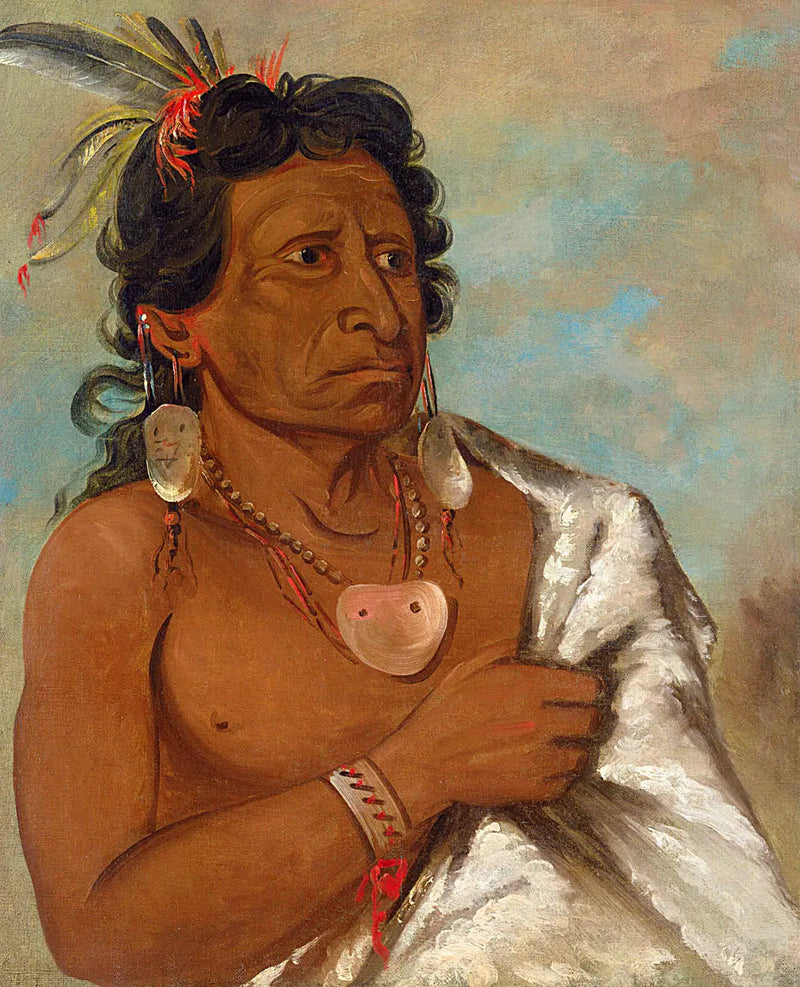 U'sh-ee-kitz, Tüfeğiyle savaşan, kabile lideri - George Catlin