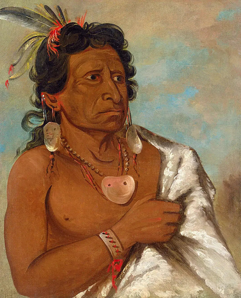 U'sh-ee-kitz, Tüfeğiyle savaşan, kabile lideri - George Catlin