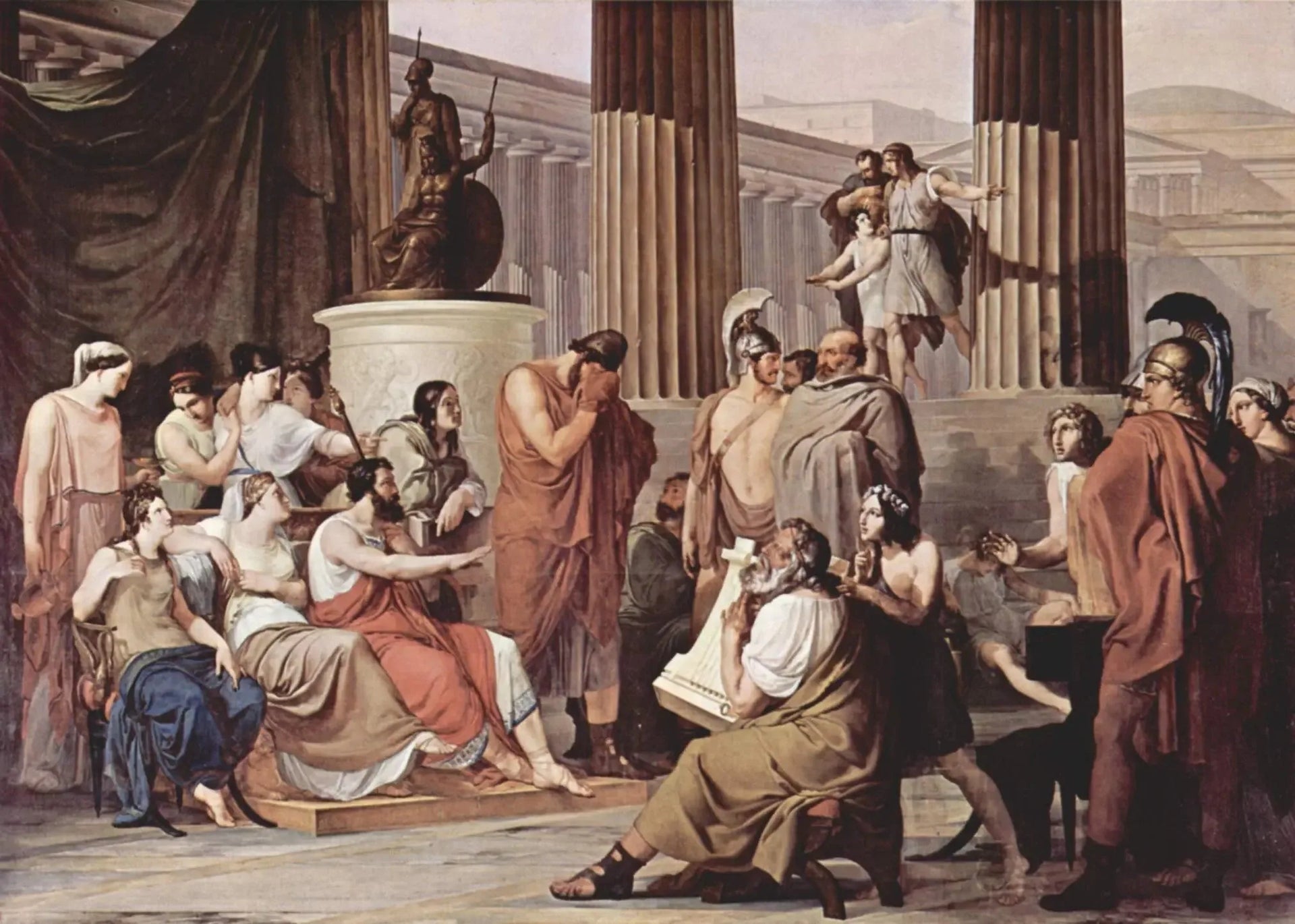 Ulysse à la cour d'Alcinoos - Francesco Hayez image 1 reproduction artisanale de tableau