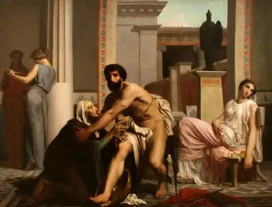 Troya'dan Dönüşünde Hemşiresi Tarafından Tanınan Ulysses - Bouguereau