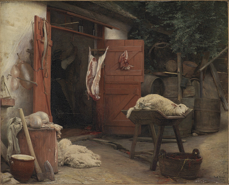 Hellebæk'te bir kesimhane - Carl Heinrich Bloch