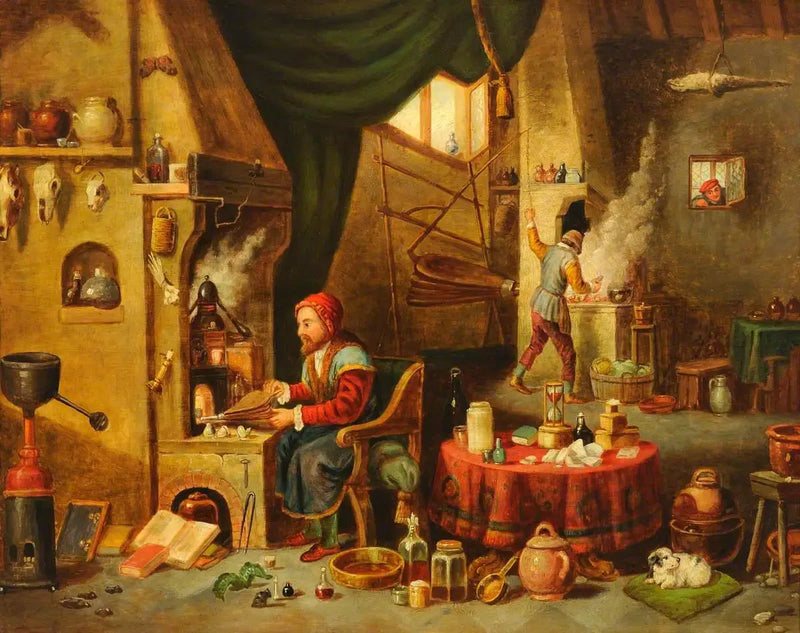 Bir simyacı laboratuvarında - David Teniers le Jeune