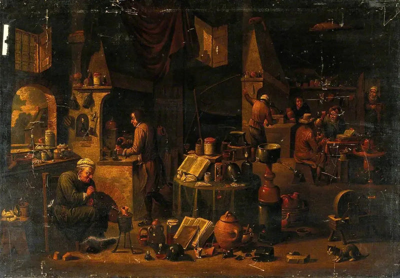 Bir simyacı laboratuvarında - David Teniers le Jeune