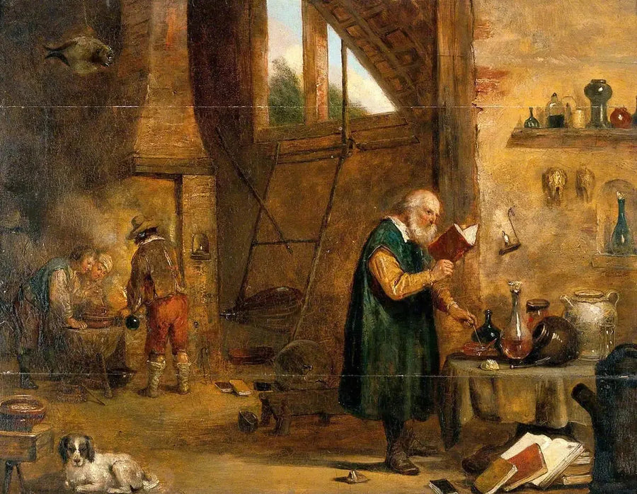 Bir simyacı laboratuvarında - David Teniers le Jeune