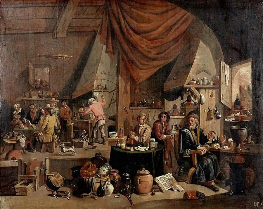 Bir simyacı laboratuvarında - David Teniers le Jeune