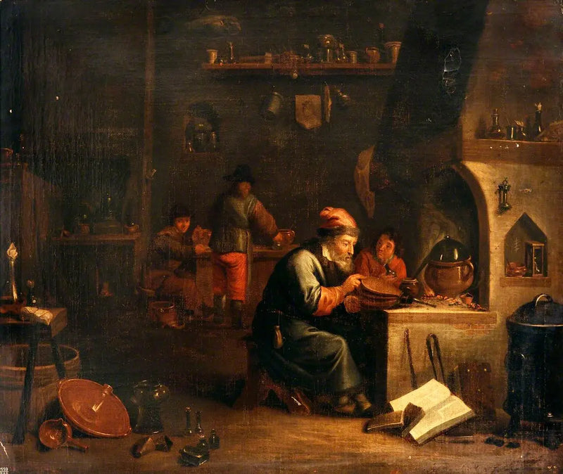 Bir simyacı laboratuvarında - David Teniers le Jeune