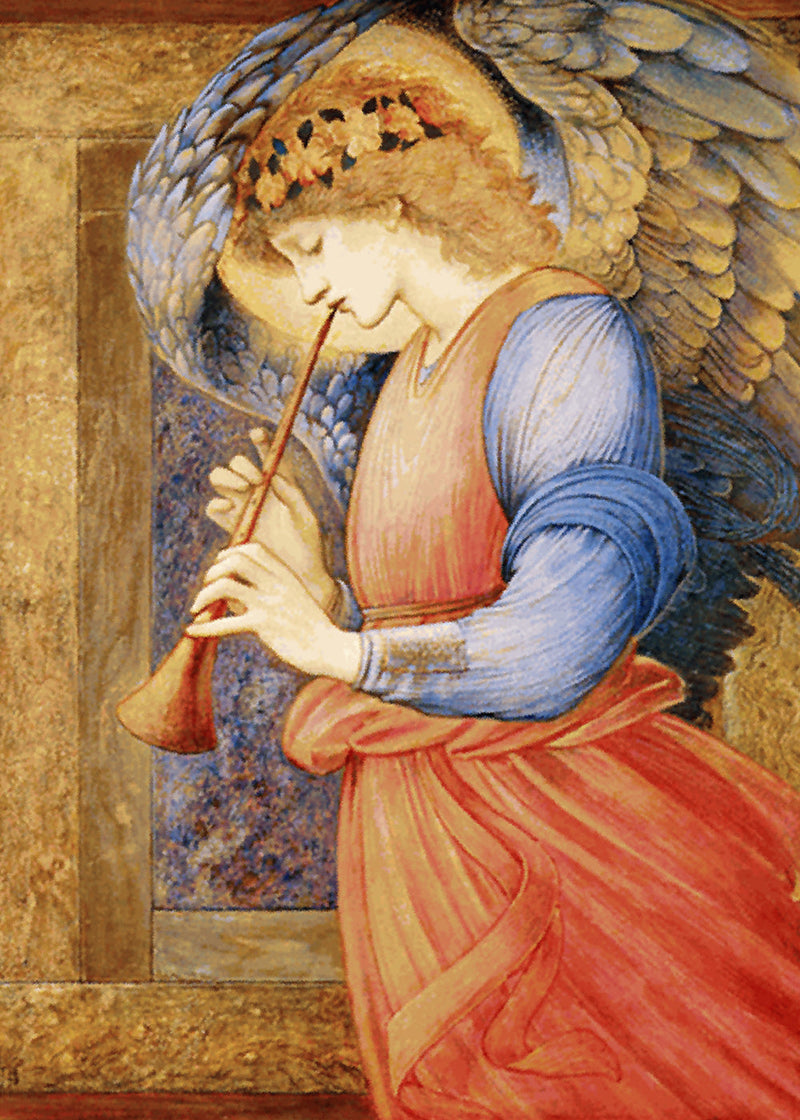 Bir melek, flüt çalarken - Edward Burne-Jones