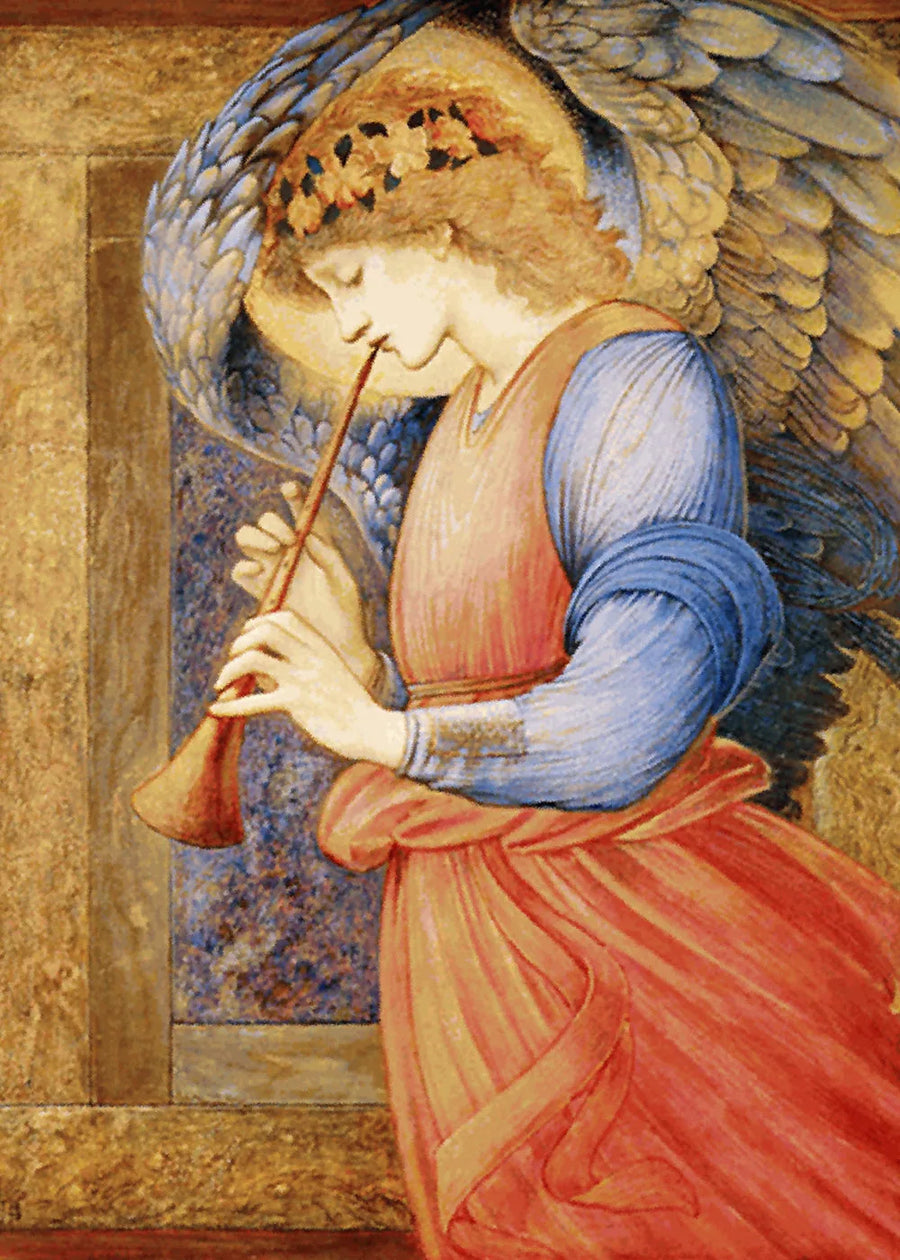 Bir melek, flüt çalarken - Edward Burne-Jones