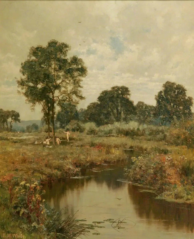 Bir Ağustos Öğleden Sonrası, Woolhampton, Berkshire - Edward Wilkins Waite