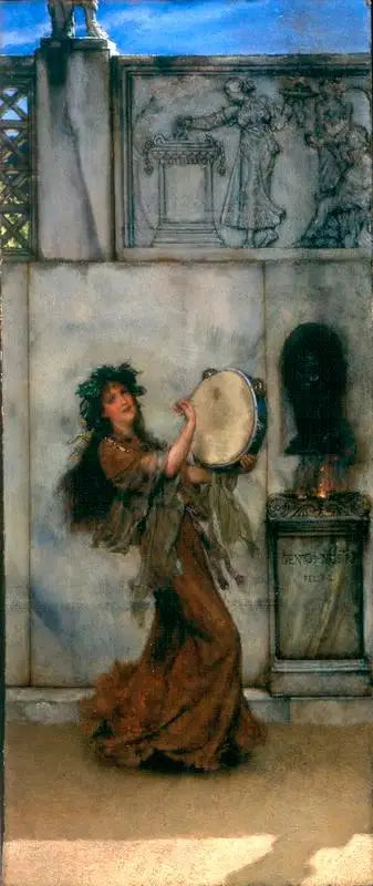 Bir bahçe sunağı - Lawrence Alma-Tadema