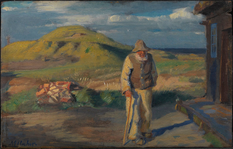 Bir Kör evinin önünde - Michael Peter Ancher
