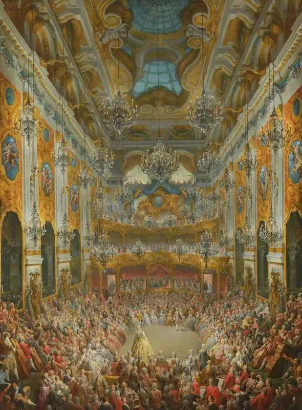 Nivernais Dükü'nün Oğlan Çocuk Doğumu Nedeniyle Verdiği Bir Balık - Giovanni Paolo Panini