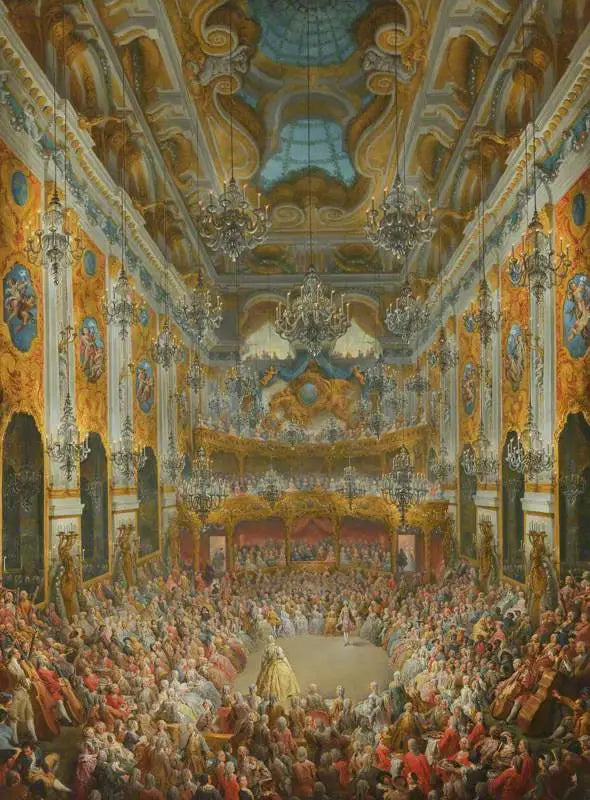 Nivernais Dükü'nün Oğlan Çocuk Doğumu Nedeniyle Verdiği Bir Balık - Giovanni Paolo Panini