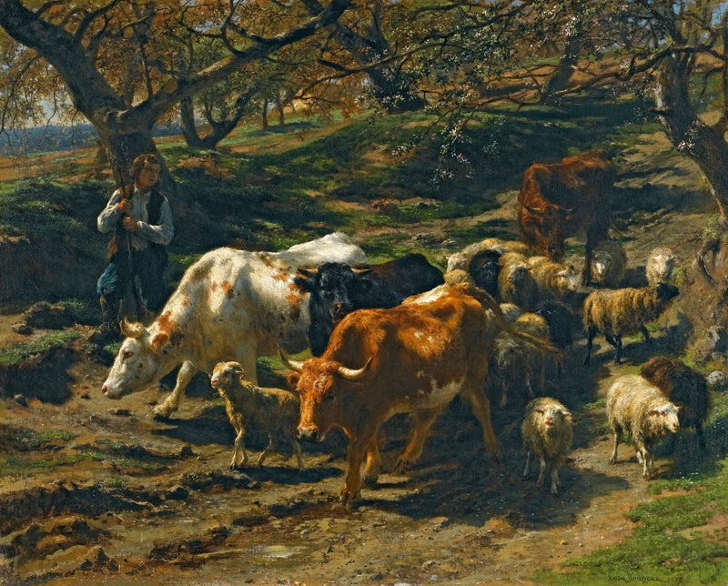 Bir çoban ve sürüsü - Rosa Bonheur