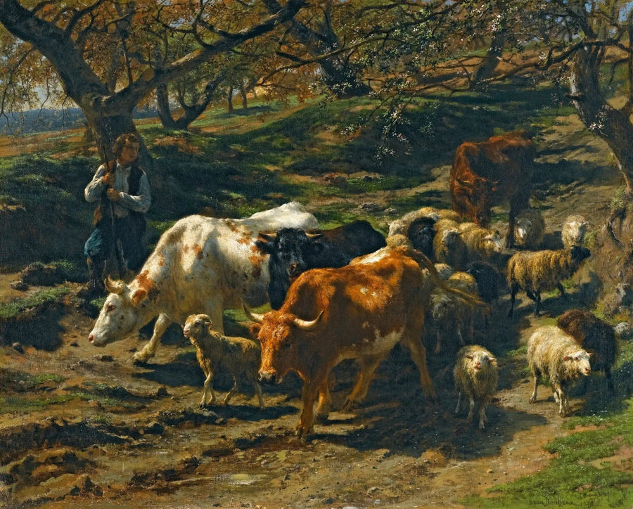 Bir çoban ve sürüsü - Rosa Bonheur