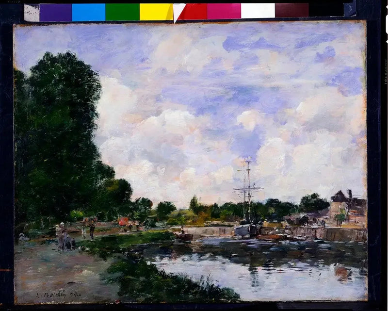 Abbeville'de Bir Kanal - Eugène Boudin