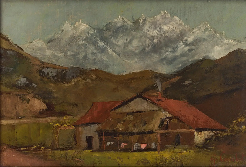 Dağda bir kulübe - Gustave Courbet