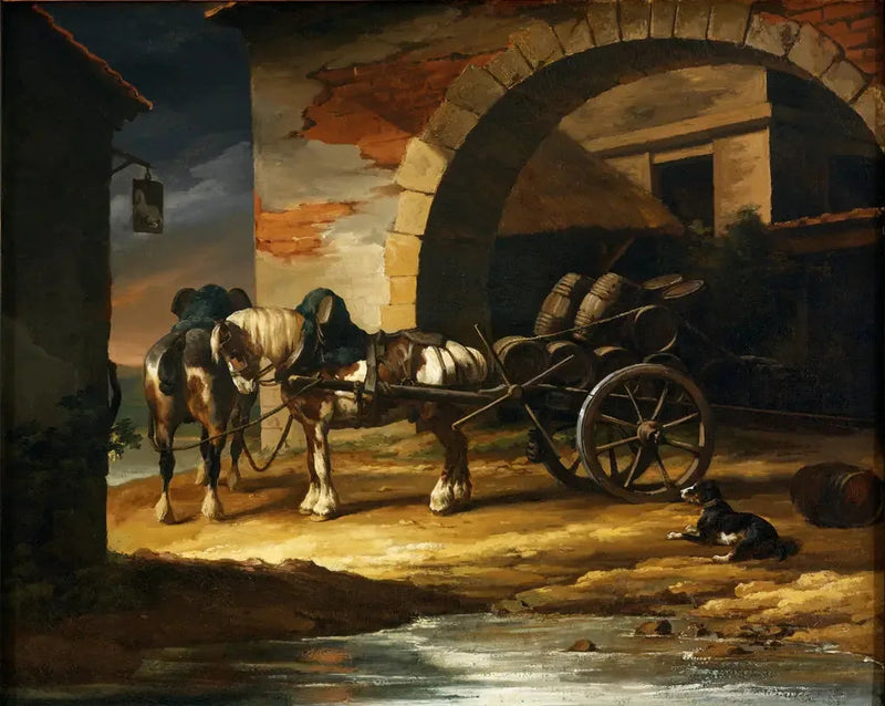 Fıçılarla Yüklü Bir Araba - Théodore Géricault