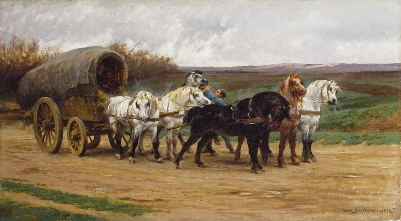 At arabası ve at koşum takımı - Rosa Bonheur