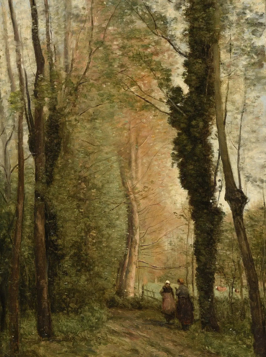 Ağaçlar Altında Bahar Yolu - Jean-Baptiste Camille Corot