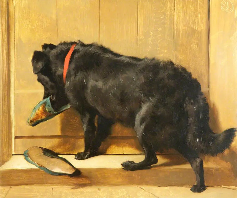 Bir köpek ve bir terlik - Edwin Henry Landseer