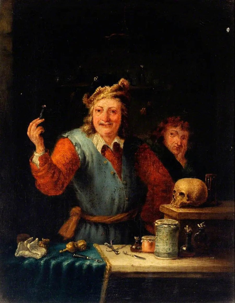 Bir cerrah, çıkardığı dişi gösteriyor - David Teniers le Jeune