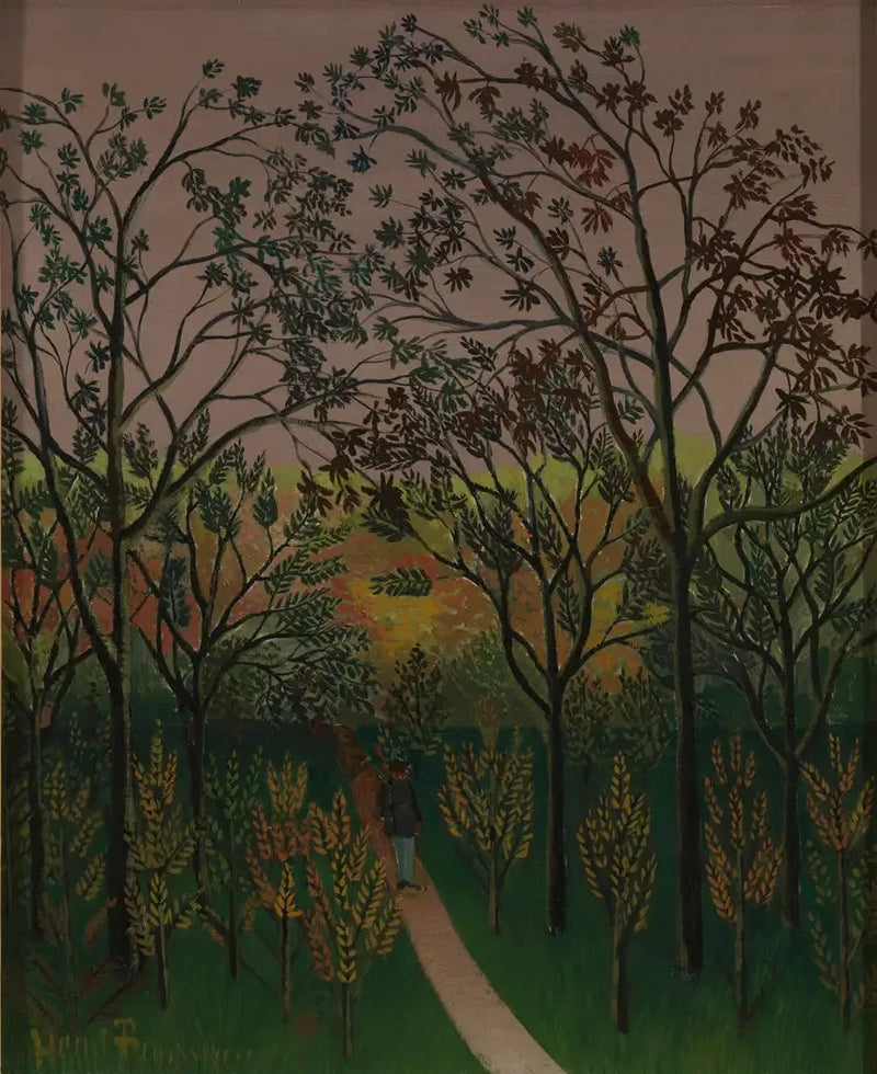 Bellevue Platosu Köşesi. Sonbahar, Gün Batımı - Henri Rousseau