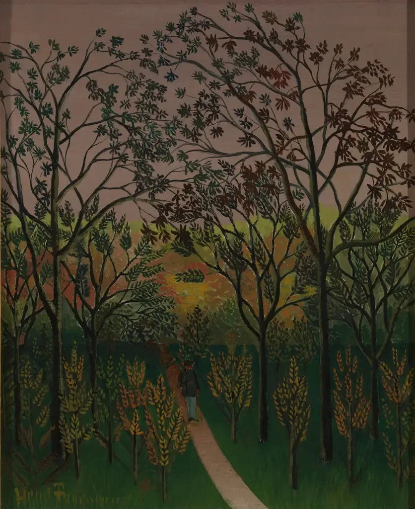 Bellevue Platosu Köşesi. Sonbahar, Gün Batımı - Henri Rousseau