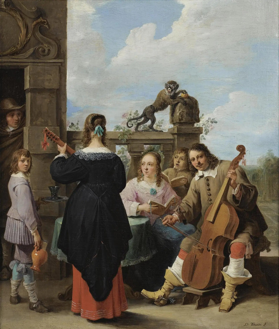 Aile konseri bir terasta - David Teniers le Jeune