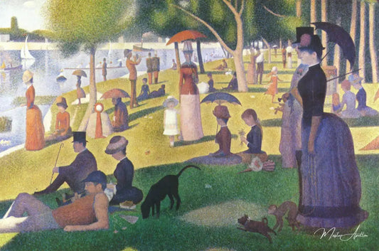 Un dimanche après-midi à l'île de la Grande Jatte - Georges Seurat - Reproductions de tableaux et peintures haut de gamme