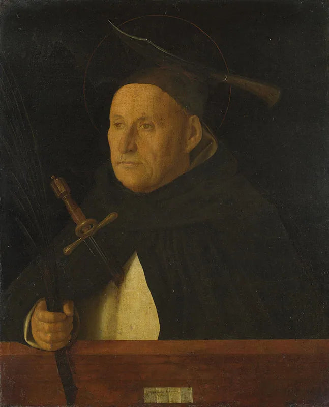 Bir Dominikli, Aziz Petrus Mucizevi'nin özellikleriyle - Giovanni Bellini