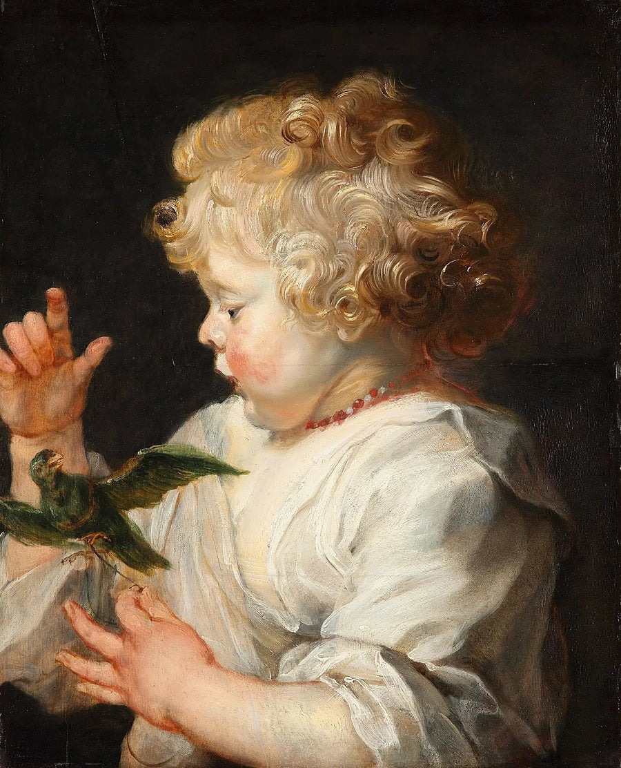 Bir çocuk ve bir kuş - Peter Paul Rubens