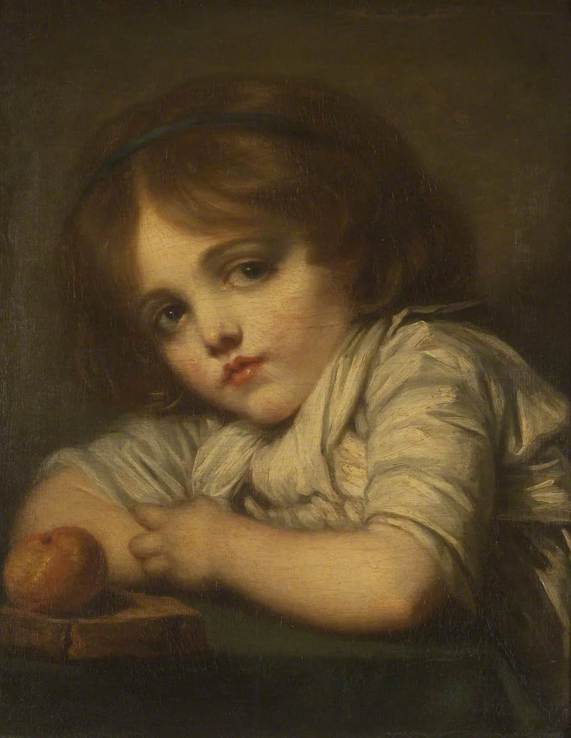 Bir çocuk ve elma - Jean-Baptiste Greuze