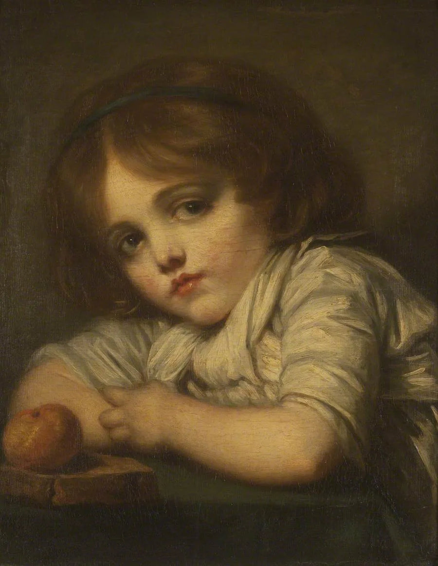 Bir çocuk ve elma - Jean-Baptiste Greuze